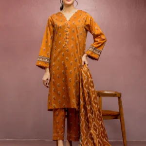 Unstitched Bronze Printed Lawn 3 Piece - EWU5A1-35102-3P